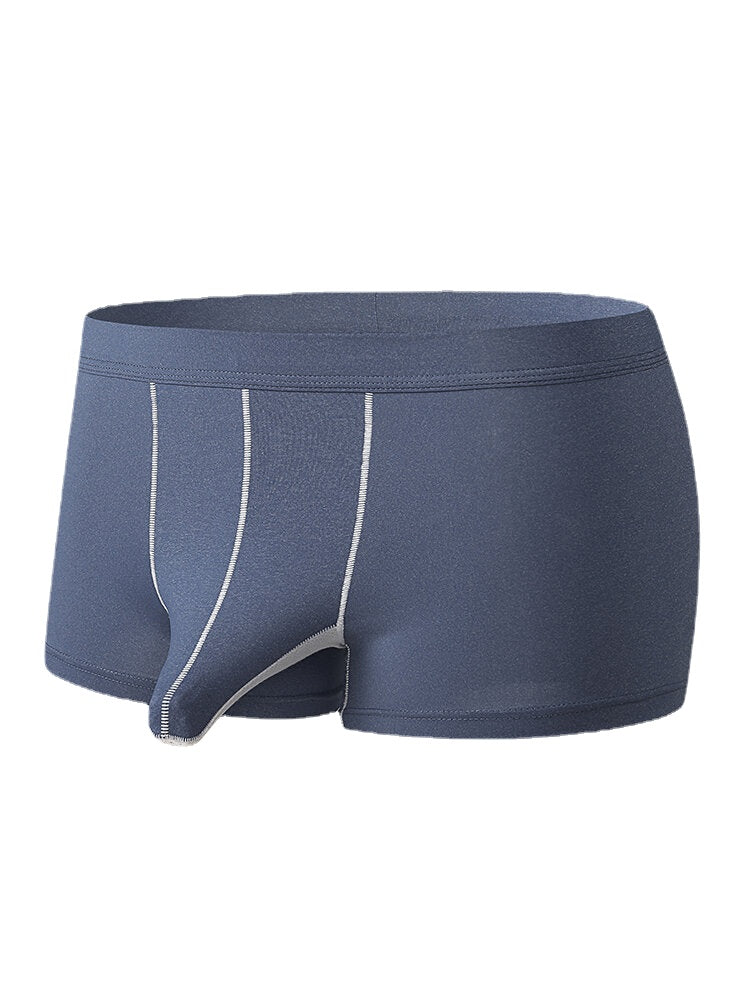 Einfarbige Boxershorts für Herren mit elastischem Bund – bequeme Unterwäsche