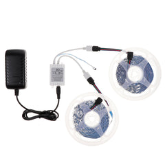 15M RGB 5050 LED Strip Light Kit - Non-Waterproof, SMD Tape, 24/44 Key Remote Controller