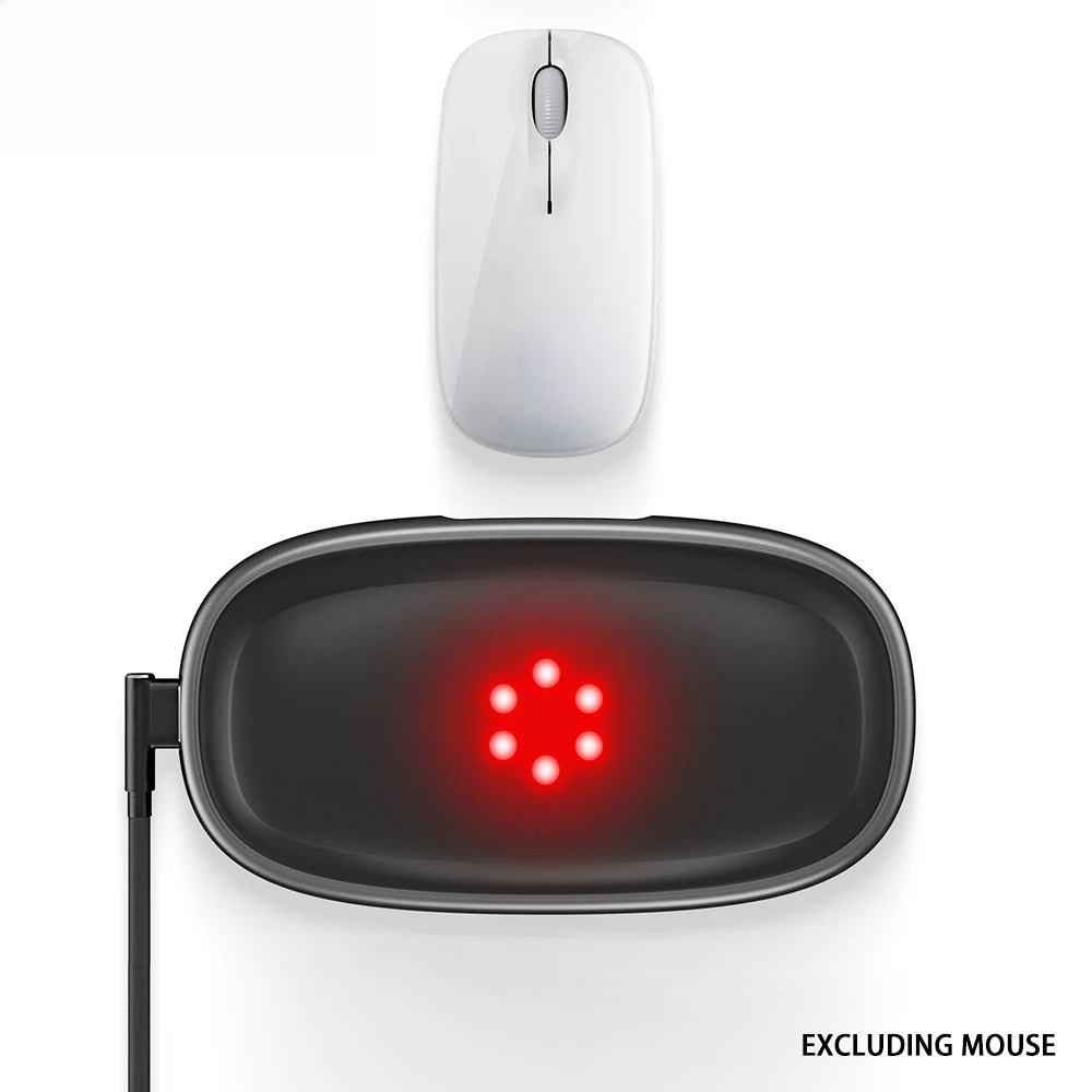 Red Light Therapy Wrist Rest for Mouse & Keyboard, 660nm 850nm Infrared Ergonomic Silicone Pad for Tenosynovitis Relief