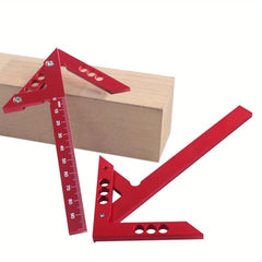 Aluminum Center Finder Square - 45/90 Degree Woodworking Angle Ruler & Scribe