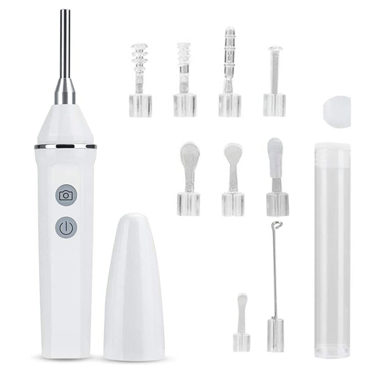 3.9mm HD WIFI Wireless Otoscope, IP67 Waterproof LED Ear Camera, USB Charging Earwax Removal Tool Set