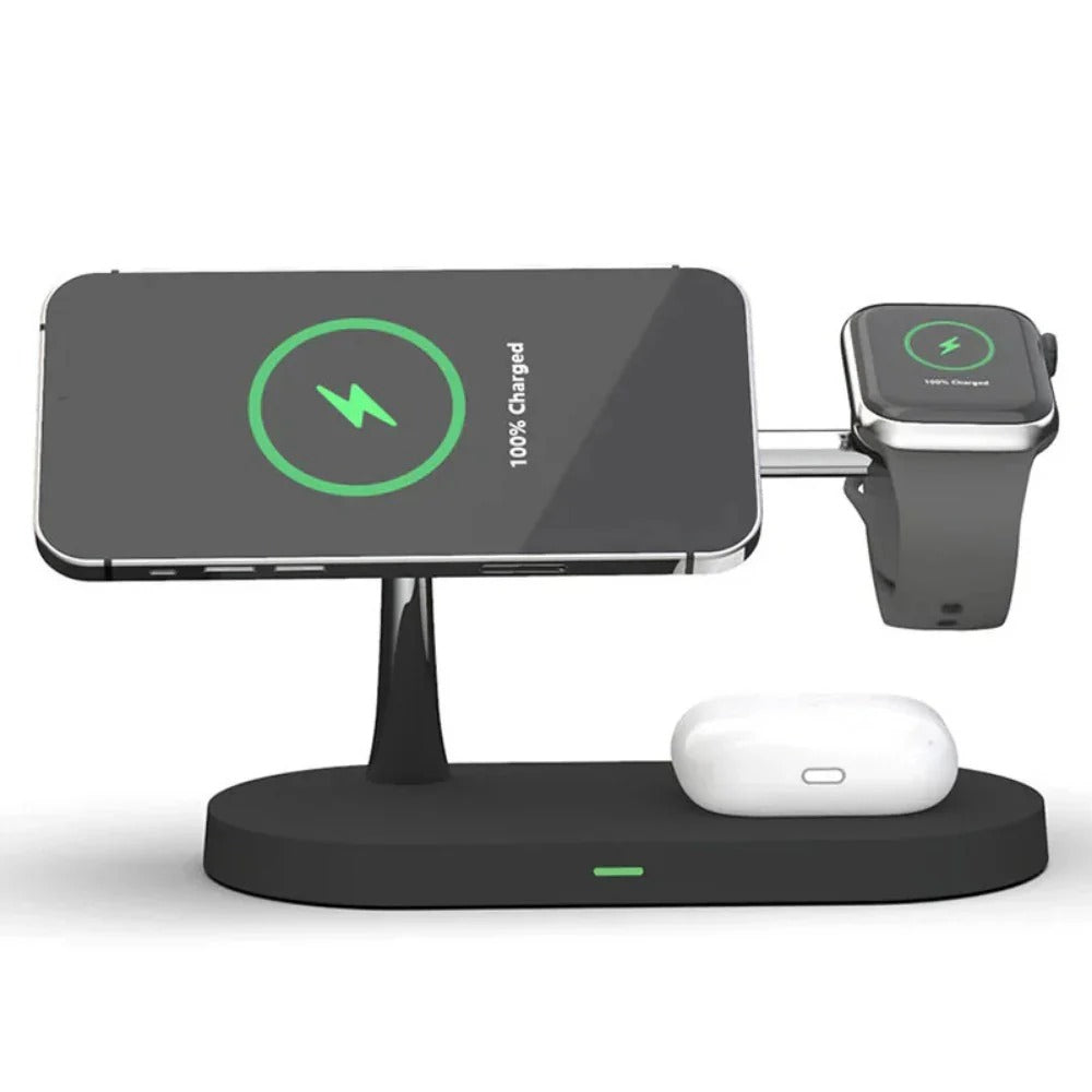 Fast Wireless Charger Pad for iPhone, Huawei, Redmi, AirPods, and Apple Watch