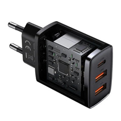 30W 3-Port USB PD Ladegerät, Schnellladeadapter für iPhone, Huawei, Samsung, Xiaomi