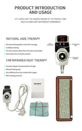 Luxury Jade & Tourmaline Heat Mat | Deep Infrared for Joint Pain, Sleep & Detox