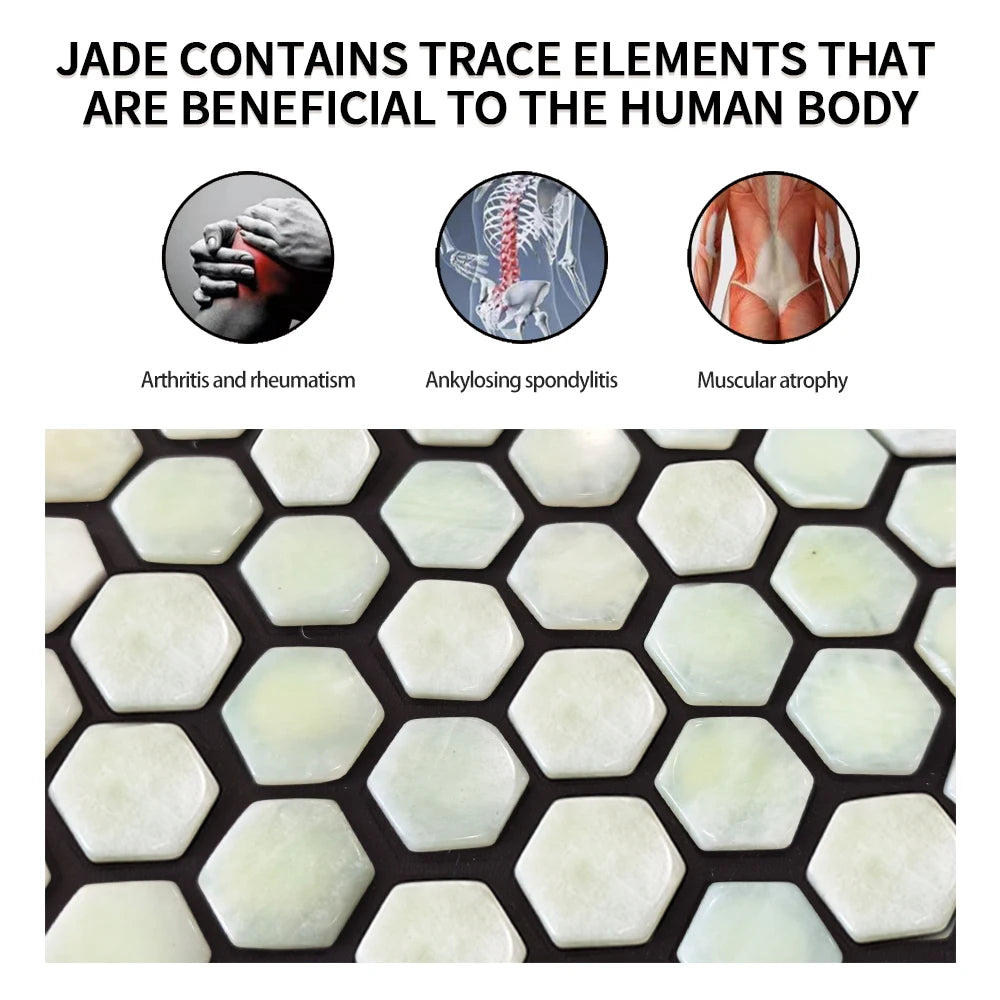 Luxury Jade & Tourmaline Heat Mat | Deep Infrared for Joint Pain, Sleep & Detox