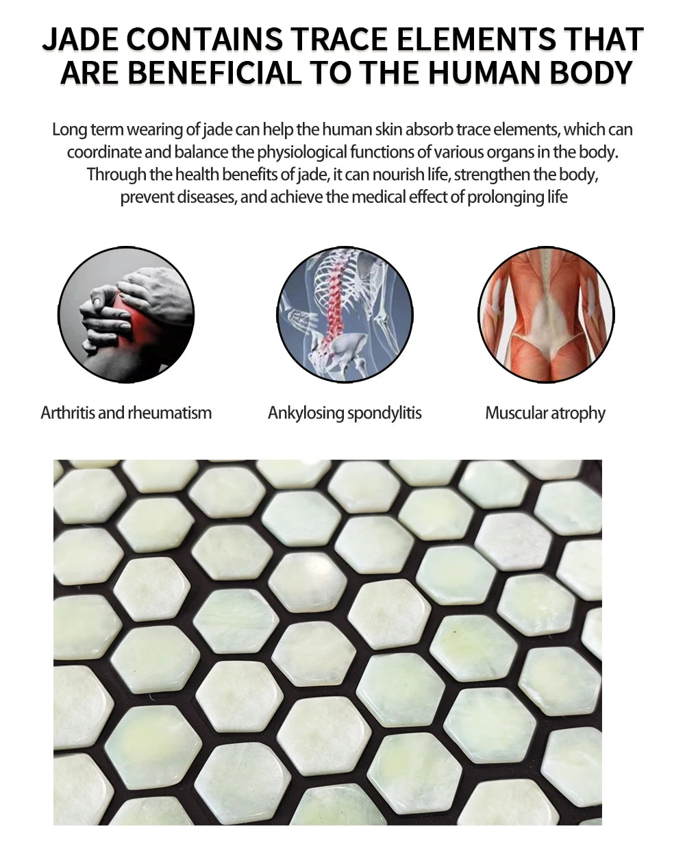 Luxury Jade & Tourmaline Heat Mat | Deep Infrared for Joint Pain, Sleep & Detox