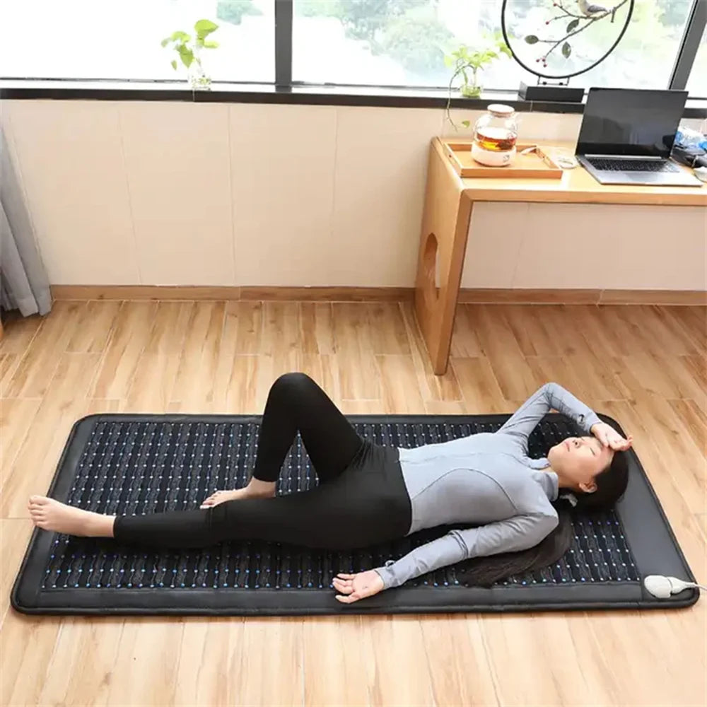 Natural Amethyst PEMF Full Body Infrared Heating Pad 180x90cm | Magnetic Therapy | Back & Joint Pain Relief | Far Infrared XL Mat