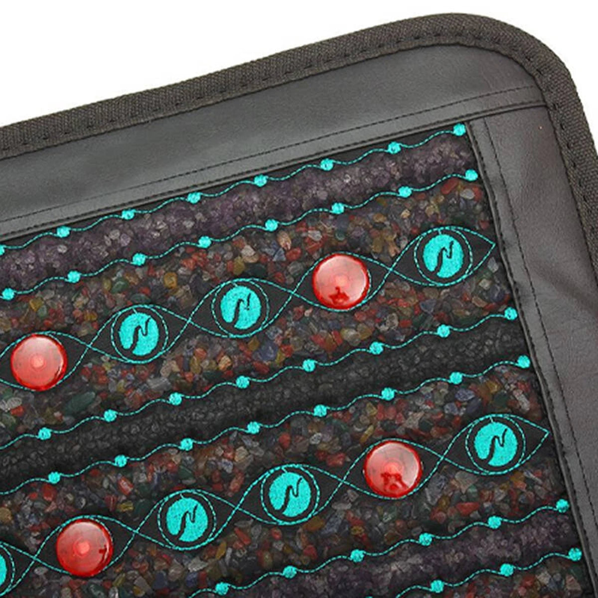 PEMF Photon Infrared Seat Cushion 45x45cm | Natural Jade Stone | Magnetic Pulse + Red Light Therapy | Negative Ion Heating Pad