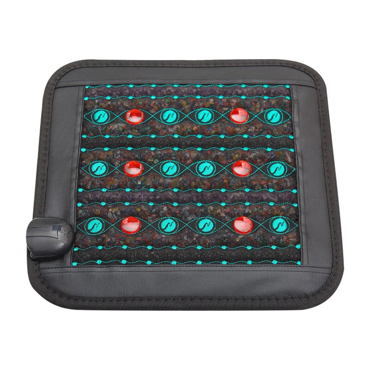 PEMF Photon Infrared Seat Cushion 45x45cm | Natural Jade Stone | Magnetic Pulse + Red Light Therapy | Negative Ion Heating Pad