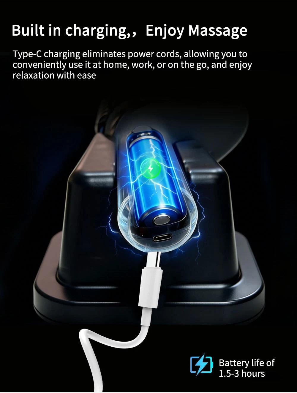 Electric Roller Massage Impactor 50x15cm | Red Light Therapy 660nm | 6-Speed Deep Muscle | TypeC Rechargeable 4000mAh | Full Body Massager