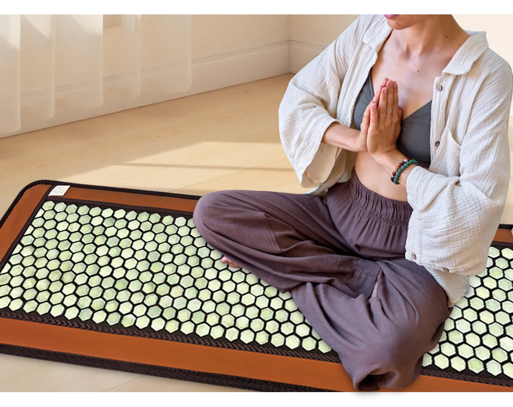 Luxury Jade & Tourmaline Heat Mat | Deep Infrared for Joint Pain, Sleep & Detox