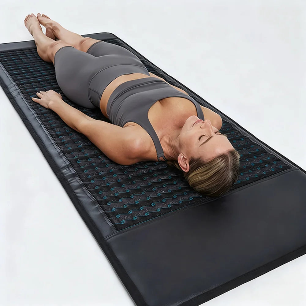 Natural Amethyst PEMF Full Body Infrared Heating Pad 180x90cm | Magnetic Therapy | Back & Joint Pain Relief | Far Infrared XL Mat