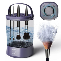 3-in-1 Electric Makeup Brush Cleaner & UV Sterilizer, USB-C Charging, Auto Brush Washer