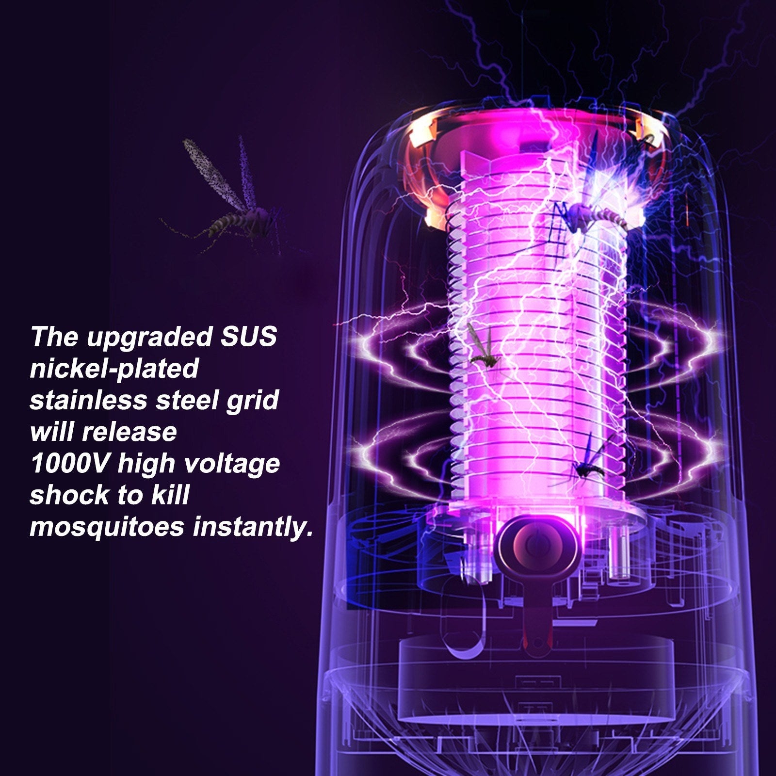 Tragbare elektrische USB-Mückenvernichterlampe - Haushaltszapper und -falle