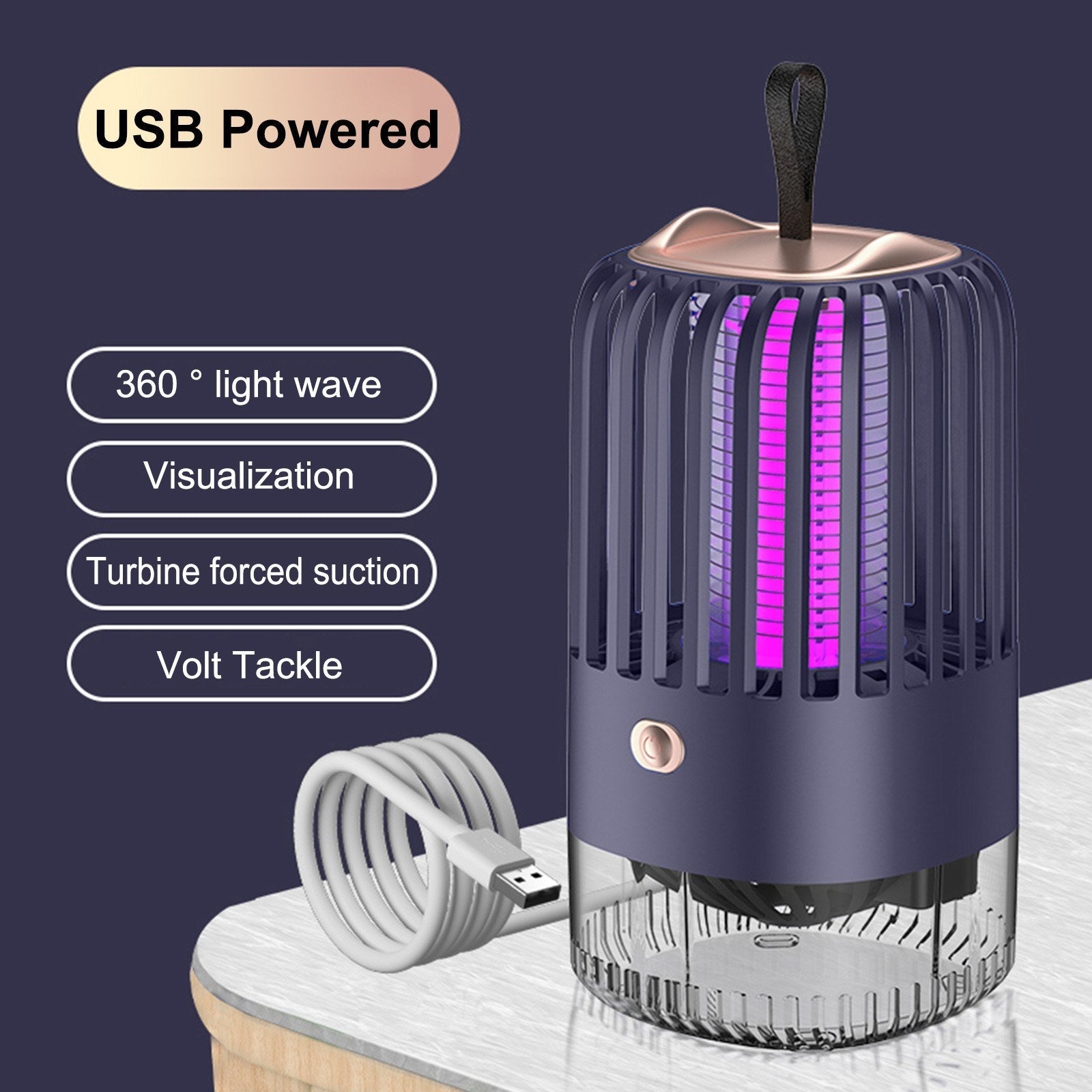 Tragbare elektrische USB-Mückenvernichterlampe - Haushaltszapper und -falle