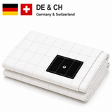 7healthwell EarthSc™ Grounding Fitted Sheet - DE & CH Standard Sizes - Organic Cotton & Silver Fibre (Grey/White)