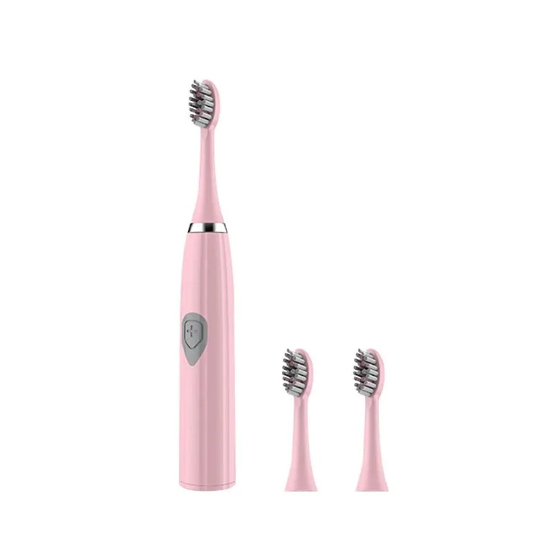 Couple's Electric Toothbrush Set - IPX6 Waterproof, Soft Bristles, Battery Powered