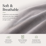 7HealthWell | EarthSc™ Grounding Pillowcase (Gray/White) - For Restful Sleep & Everyday Calm