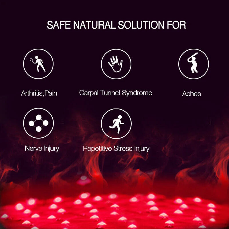 2PCS Red Light Therapy Gloves, 660nm 850nm Infrared Hand Massager with Pulse Mode for Arthritis & Palm Pain Relief