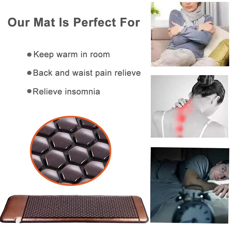 7healthwell™ Premium Tourmaline & Germanium Heating Mat - Far Infrared Wellness Mattress for Deep Relaxation (190x60cm)