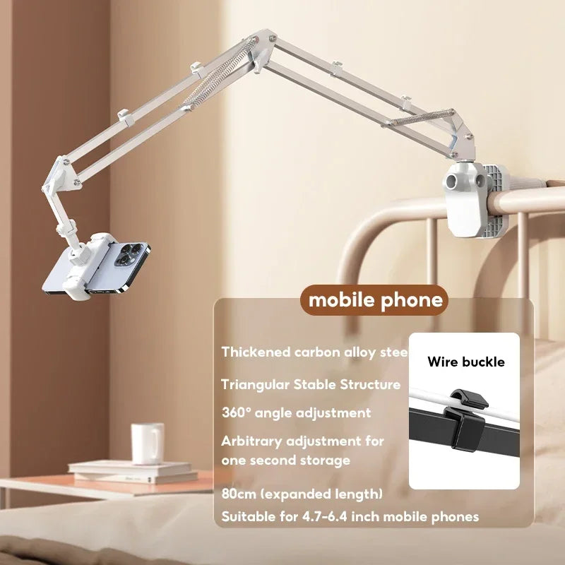 Adjustable Mobile Phone & Tablet Stand - Bedside, Desktop, Cantilever Holder for All Devices