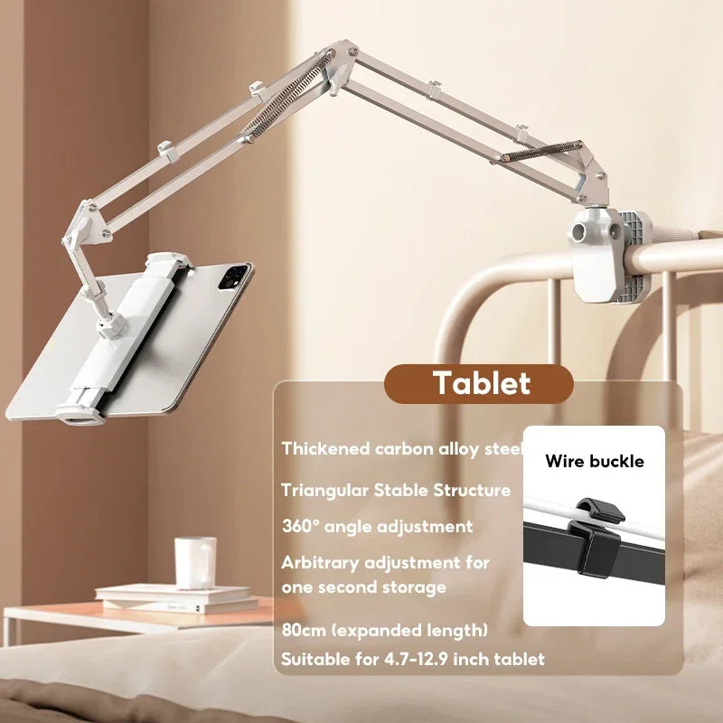 Adjustable Mobile Phone & Tablet Stand - Bedside, Desktop, Cantilever Holder for All Devices