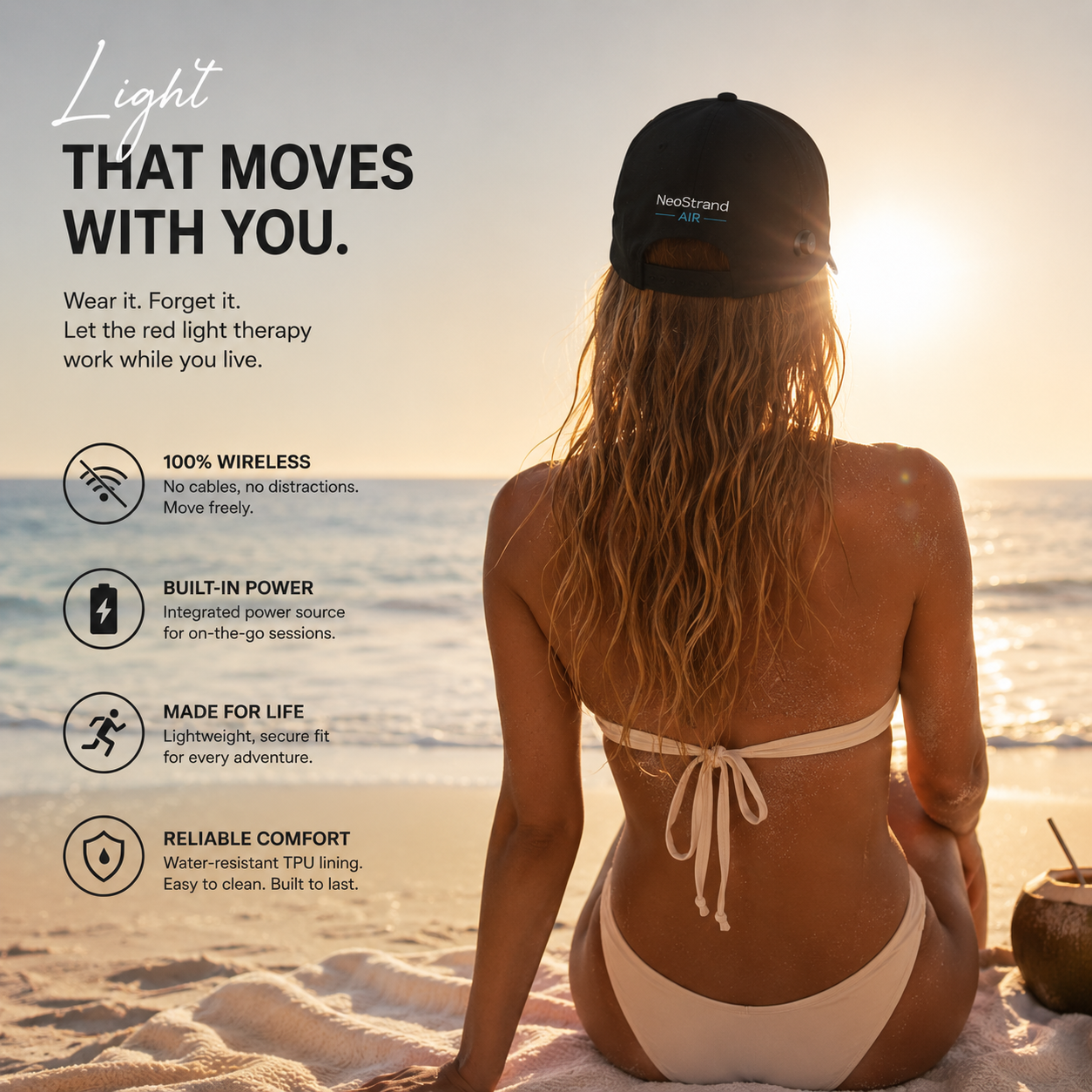 7hw StrandAir | Fully Integrated Wireless LED Scalp Wellness System