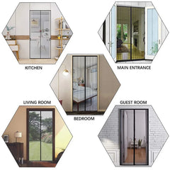 Magnetic Screen Door Curtain - Anti-Mosquito, Automatic Closing, Insect & Fly Protection for Home