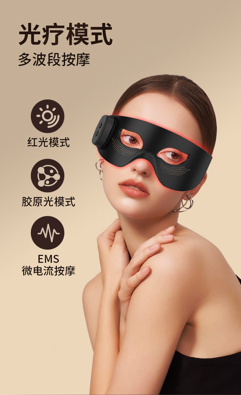 Wireless LED Red Light Eye Mask with EMS Microcurrent – Rechargeable Eye Care Device