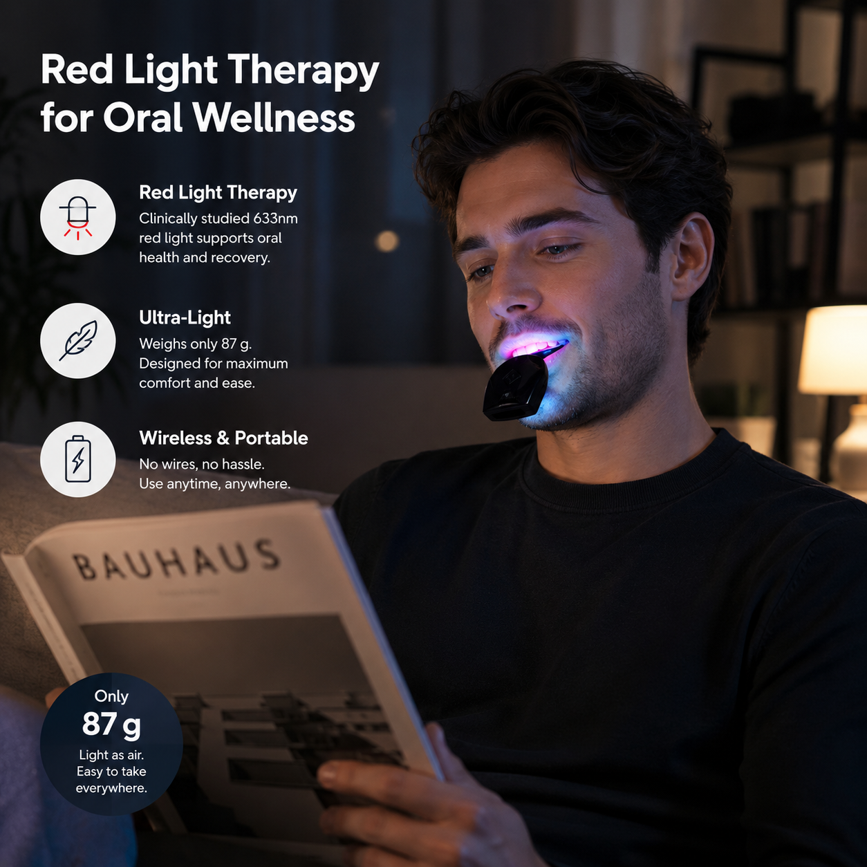 Oravique™ Air | Triple-Light Wireless Oral Refresh
