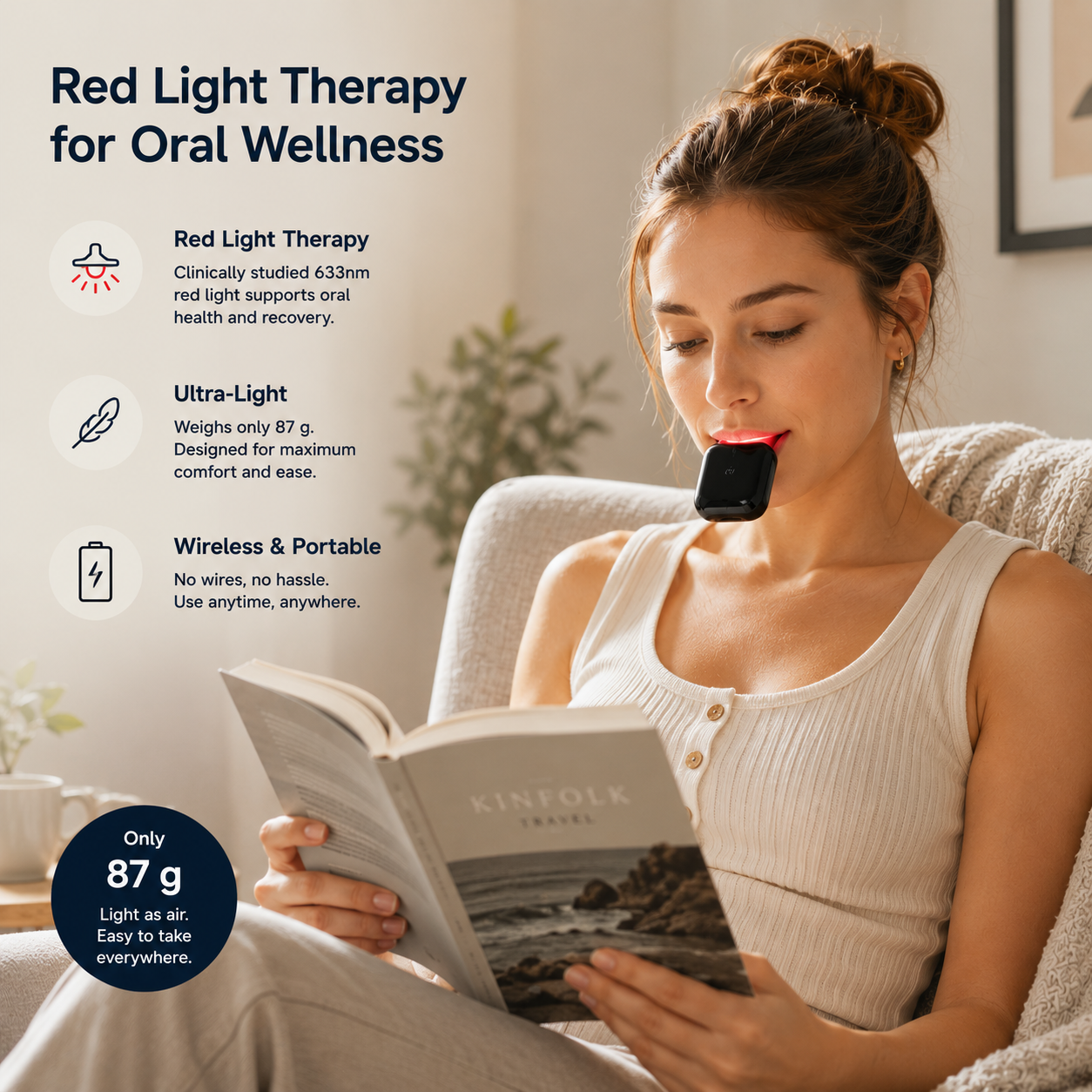 Oravique™ Air | Triple-Light Wireless Oral Refresh