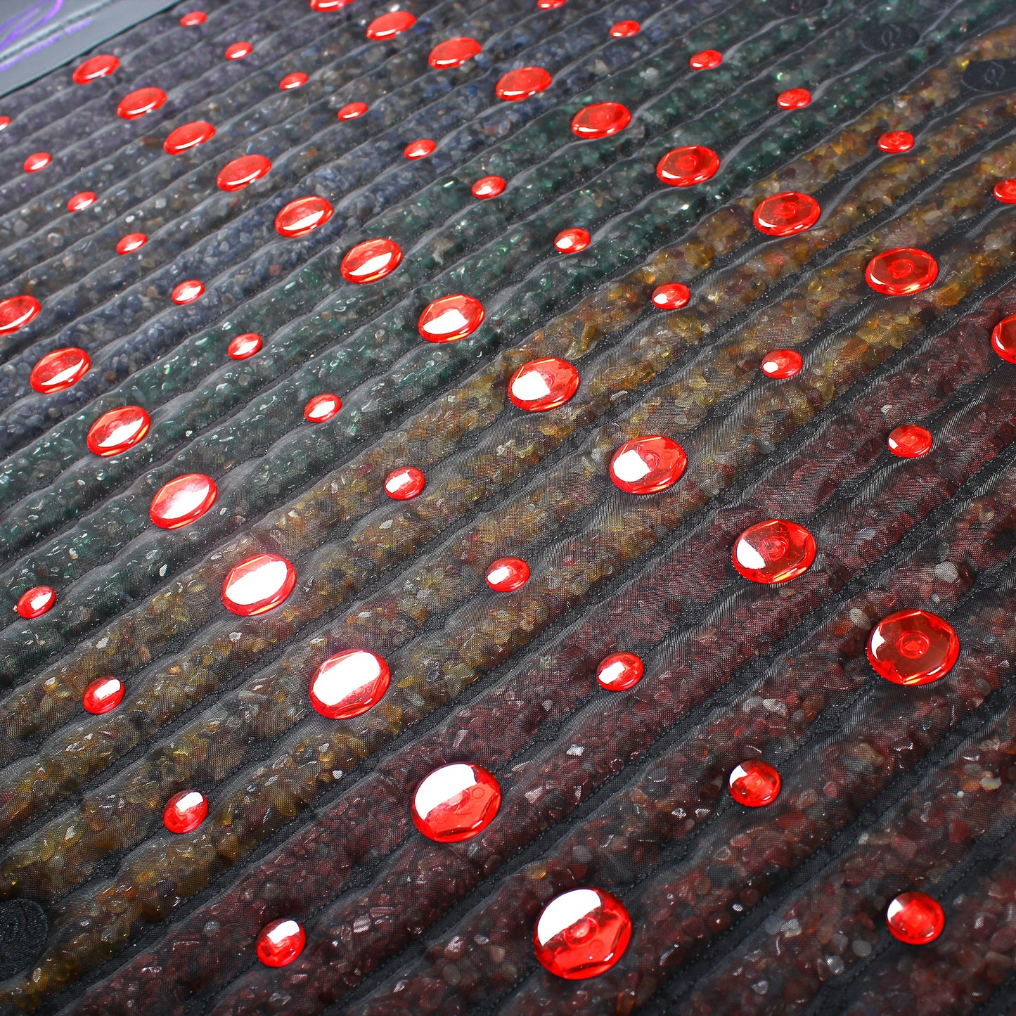PEMF Infrared Therapy Mat Full Body 80x190cm | 8 Crystal Gemstones | 156-LED Red & NIR Light | 6 PEMF Coils | Full Body Massage Mattress