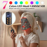 8-Color LED Light Therapy Mask for Face & Neck - Red Light Therapy for Anti-Aging & Acne Care