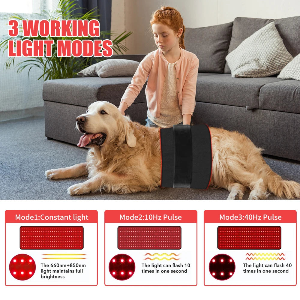 31"x11" Dual Chip Red Light Therapy Pad, 660nm 850nm Infrared LED Mat for Waist Back Shoulder Muscle Pain Relief