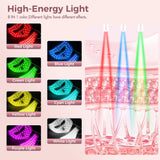 Portable 8-Color LED & Red Light Infrared Therapy Silicone Face Mask - Anti-Aging, Acne & Wrinkle Reduction for Facial Care