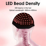 Red Light Therapy Hair Growth Cap, 660nm 850nm Infrared LED Hat with 10Hz 40Hz Pulse Modes for Hair Loss Treatment