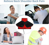 288 LEDs Red Light Therapy Shoulder Neck Wrap, 660nm 850nm Infrared Wearable Pad for Muscle Pain Relief & Relaxation