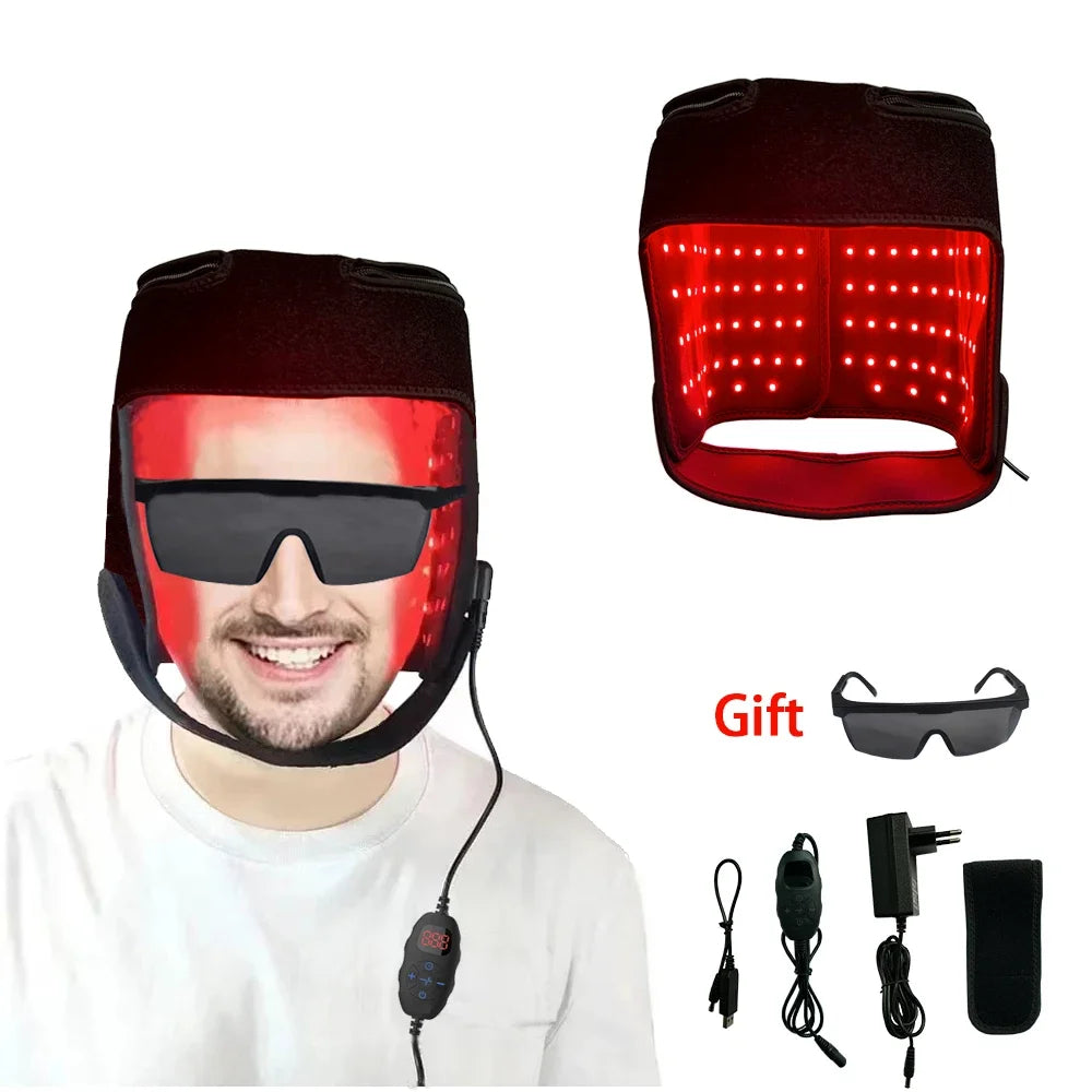 Red Light Therapy Cap | 180 LED Infrared & Red Light Device for Scalp Wellness