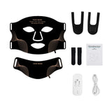 7-Color Wireless Silicone LED Mask for Face & Neck - 309 Light Beams Red Light Therapy for Anti-Aging