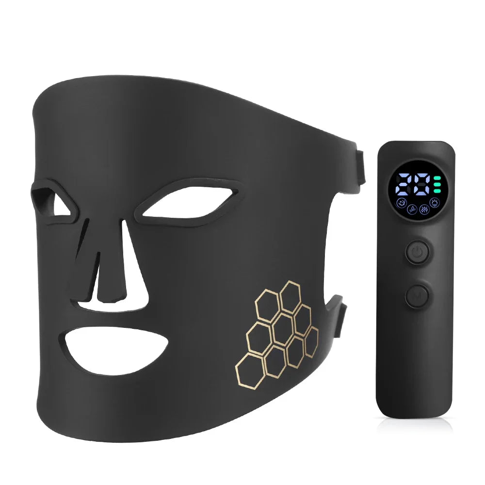 LED Facial Mask Eye Mask Photorejuvenation Beauty Device White Yellow Blue Red Light Therapy Home Rejuvenation Skin Care Machine