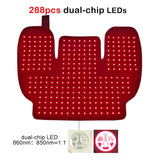 288 LEDs Red Light Therapy Neck Shoulder Wrap, 660nm 850nm Infrared Pad for Upper Back Pain Relief & Muscle Relaxing