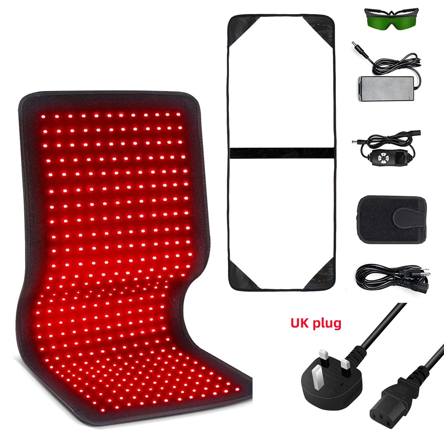 360 LEDs Red Light Therapy Belt, 80x30cm Infrared Wrap 660nm 850nm for Body Slimming & Muscle Pain Relief (0 EMF)
