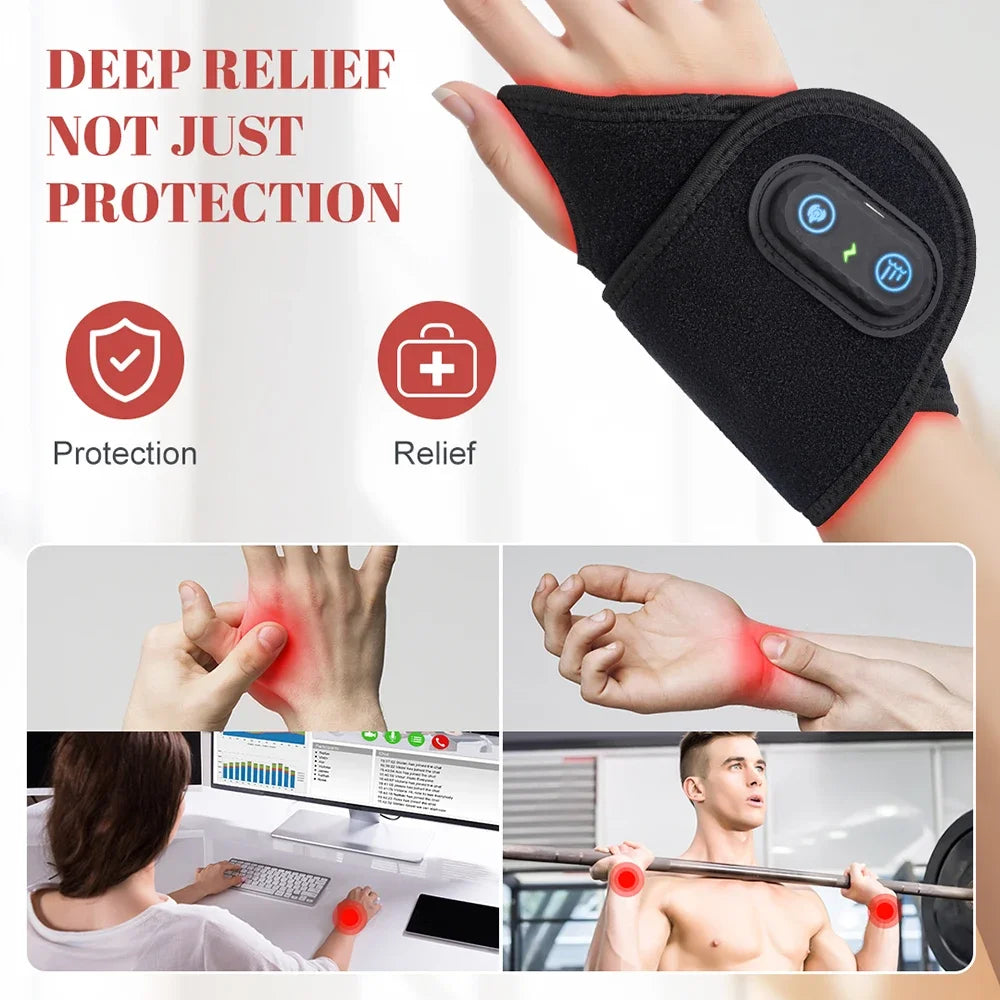 Wireless Red Light Therapy Wrist Strap, 660nm 850nm Infrared Wrap for Pain Relief, Tenosynovitis & Ankle Care (48 LEDs)
