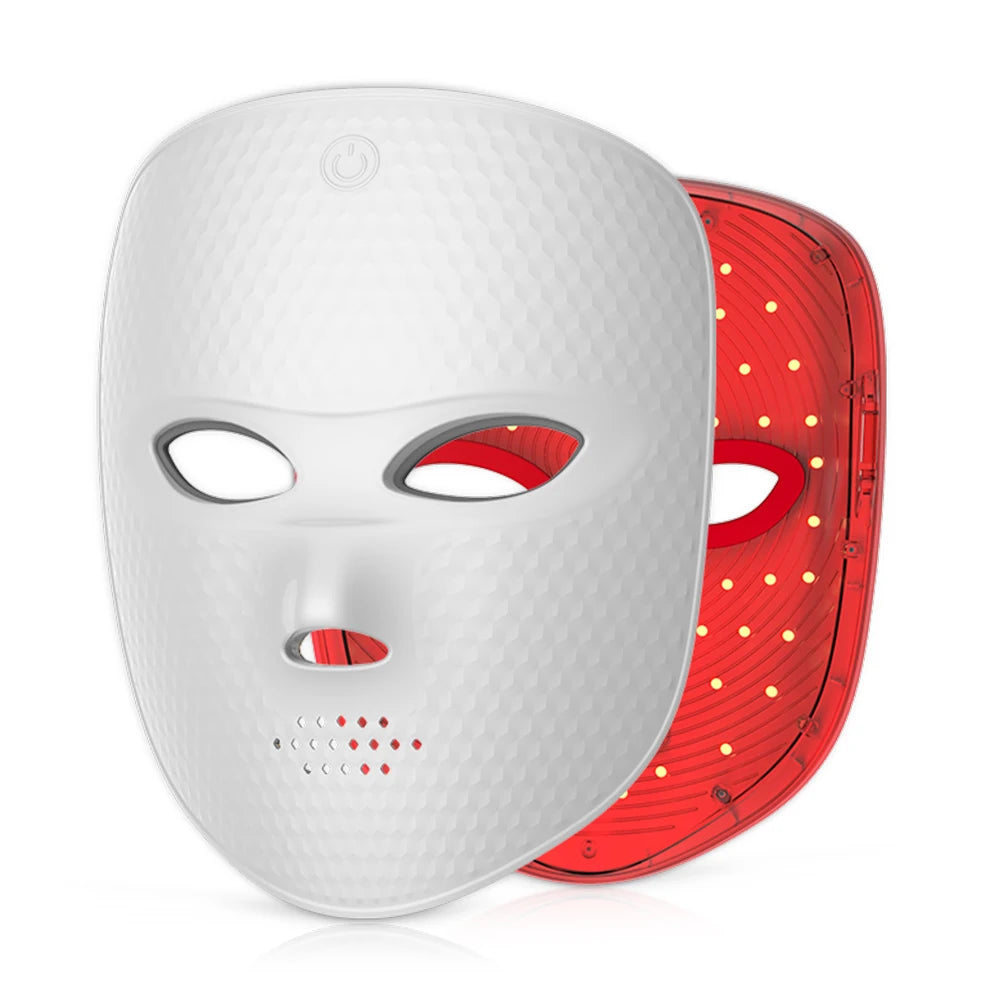 7 Colors LED Light Therapy Face Mask - Photon Rejuvenation & Skin Brightening Facial Care Tool - Home Use Beauty Device