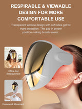 Professional 807 LED Face & Neck Light Therapy Mask - Infrared & 3-Color Therapy for Anti-Aging & Acne