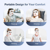 7-Color Silicone LED Face & Neck Therapy Mask - Professional Red Light Therapy for Skin Rejuvenation