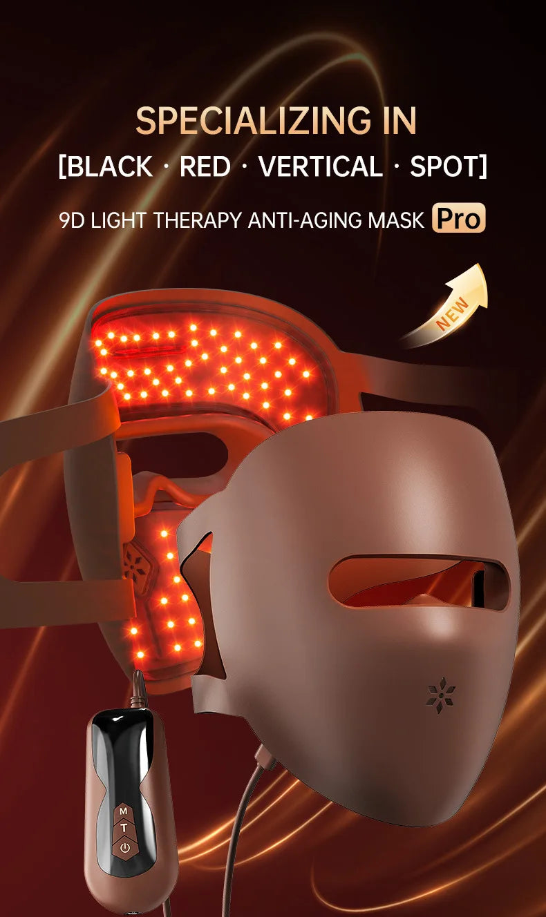 320 LED 4-Color Red Light Therapy Mask - 3D Silicone Face & Neck Skin Rejuvenation Set
