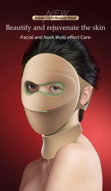 Infrared LED Face & Neck Mask - 676 Beams Red & Green Light Therapy for Dark Spots & Anti-Aging