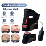 7-Color Silicone LED Face & Neck Therapy Mask - Professional Red Light Therapy for Skin Rejuvenation
