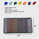 A800 Infrared BIO Pemf Cushion Heating Photon Red Light Amethyst Therapy Mat Tourmaline Massage Jade Mattress